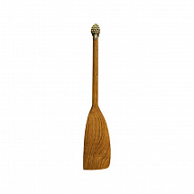 Лопатка деревянная с латунной накладкой широкая "Малина"