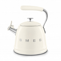 Чайник со свистком 2,3л."Smeg" кремовый