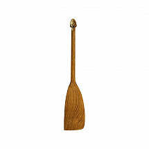 Лопатка деревянная с латунной накладкой широкая "Клубника"