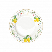 Тарелка обеденная Цветы и лимоны, 26,5 см