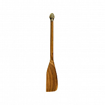 Лопатка деревянная с латунной накладкой узкая "Малина"