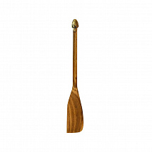 Лопатка деревянная с латунной накладкой узкая "Клубника"