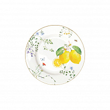 Тарелка закусочная Цветы и лимоны, 19 см