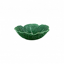 Салатник с резным краем 29см, зеленый "Капуста