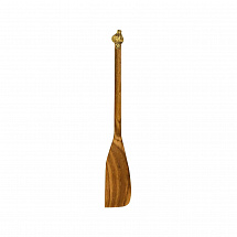 Лопатка деревянная с латунной накладкой узкая "Чеснок"
