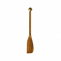 Лопатка деревянная с латунной накладкой узкая "Яблоко"